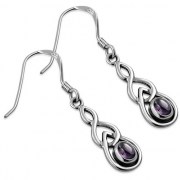 Amethyst Celtic Knot Earrings - e299